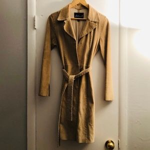 agnes b vintage suede trench coat
